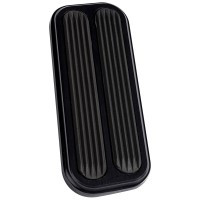 67-51112 Black Throttle Pedal Pad, Billet Aluminum With Rubber