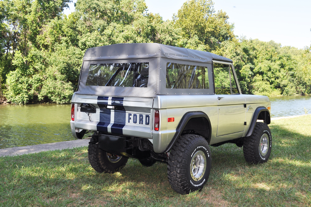 66-50100 Canvas Soft Top With Clear Side Windows, Choose Canvas Color, For Early Bronco (MUST PHONE IN ORDER)