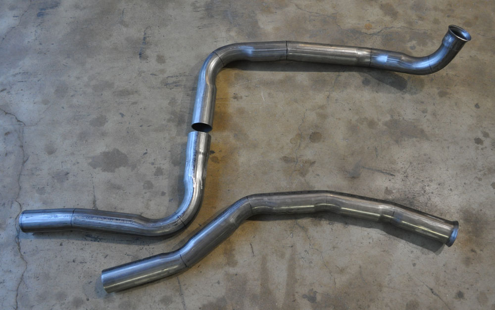 13-01113 Stainless Steel 302 2-Into-1 Exhaust With SS Magnaflow Muffler For Early Ford Bronco