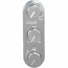 75-28032 A/C Upgrade Vertical Panel, Polished Aluminum, 3 Knob For Early Bronco