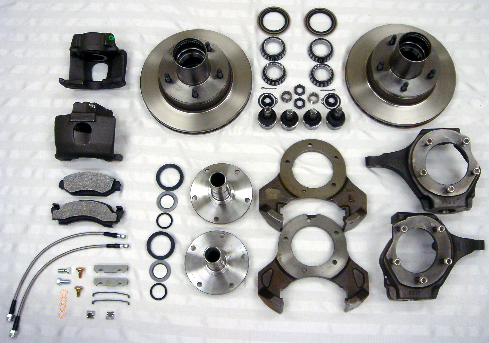 34-11122 Complete Front Disk Brake Kit Extreme Ball Joints Tierod Under For Early Ford Bronco